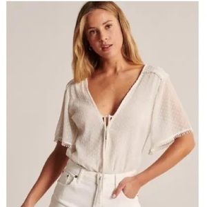 Abercrombie & Fitch Dotted Swiss bodysuit